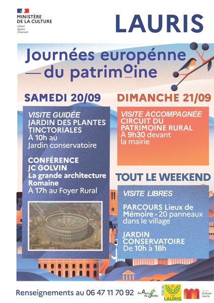 Poster for European Heritage Days in Lauris – visit to the tint dye plant garden