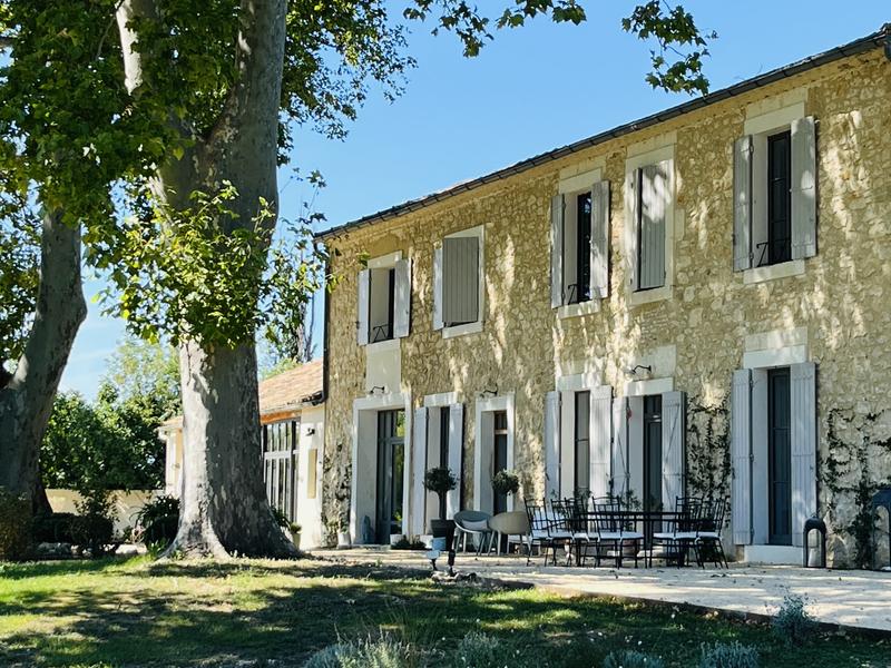 Pool surrounded by olive trees at Mas des Branches d’Or in Provence