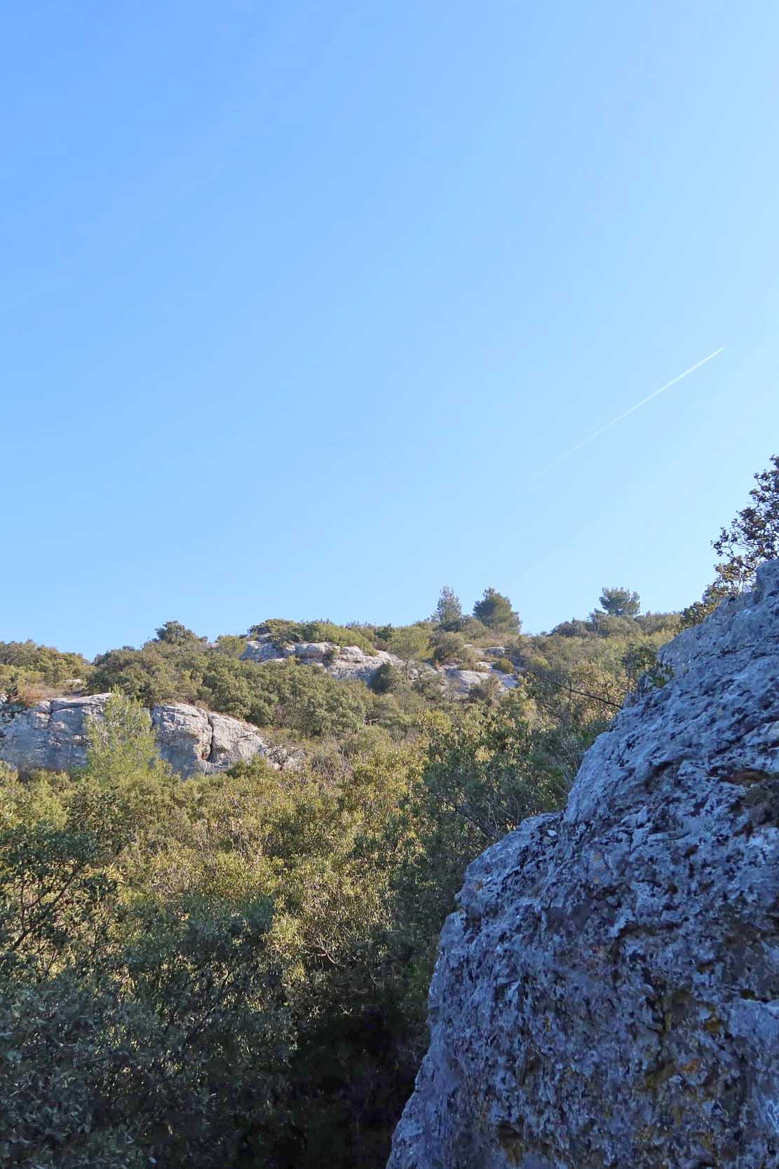 View of the Pieï rocks from the Lagnes discovery trail