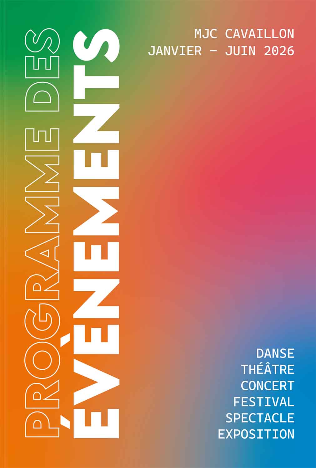 MJC of Cavaillon event programme (January to June 2026): concerts, shows, festival and exhibitions at Le Grenier