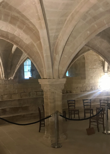 Chapter house of Sénanque Abbey, the daily meeting place of the monastic community