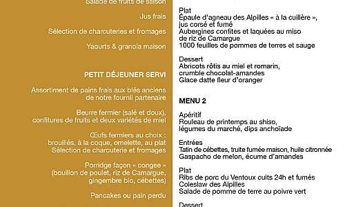 exemples de menu