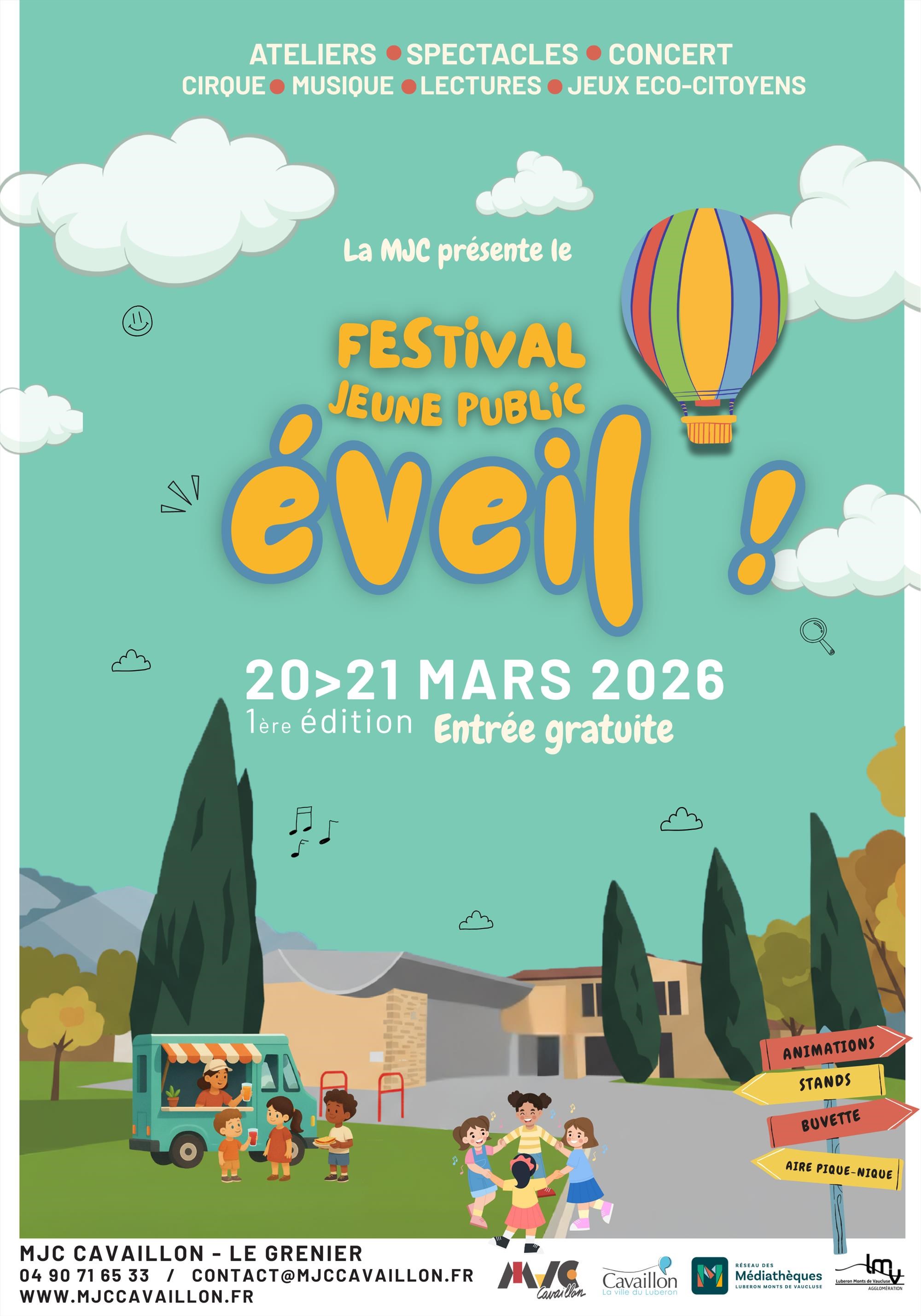 Éveil Festival at the MJC of Cavaillon – March 20 to 21, 2026