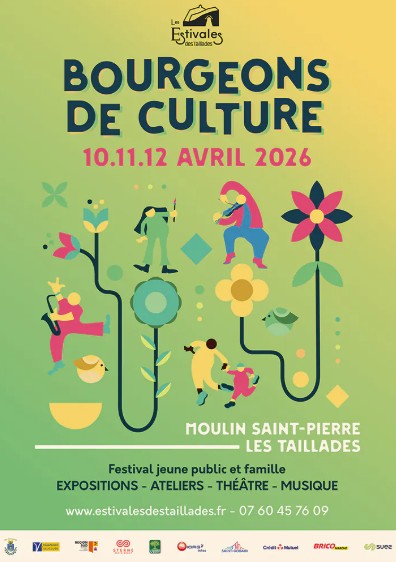 Poster of the Bourgeons de Culture Festival 2026 in Les Taillades from April 10 to 12, 2026