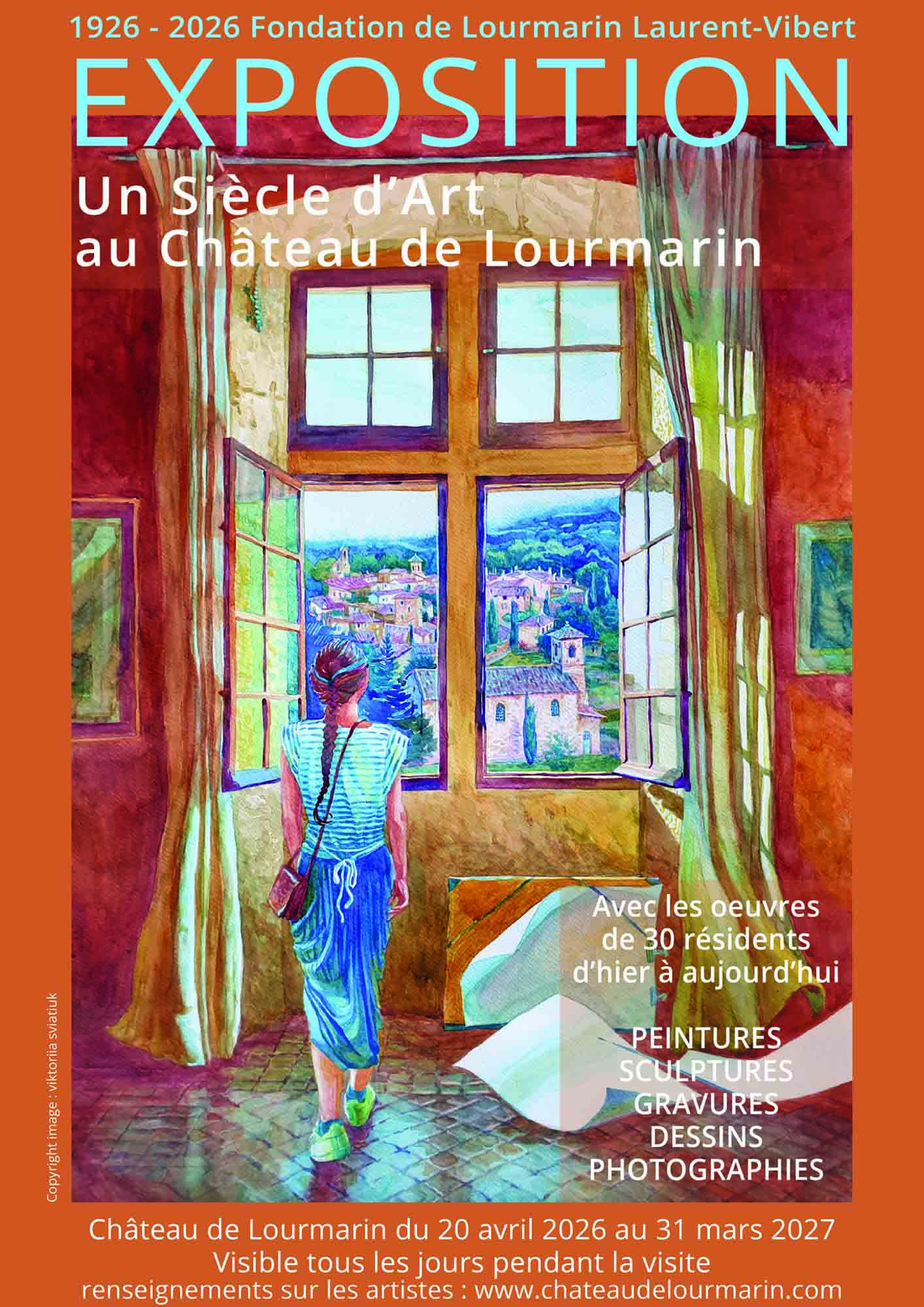 Exhibition One Hundred Years of Art at the Château de Lourmarin. Centenary of the Fondation de Lourmarin Laurent-Vibert. From April 20, 2026 to March 31, 2027.