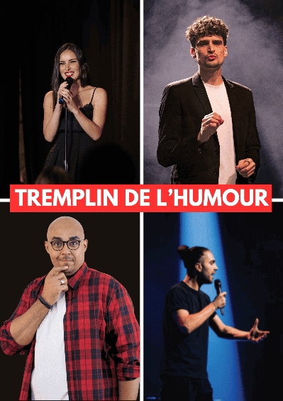 Four comedians competing in the Comedy Talent Show at the Cavaillon Comedy Festival 2026