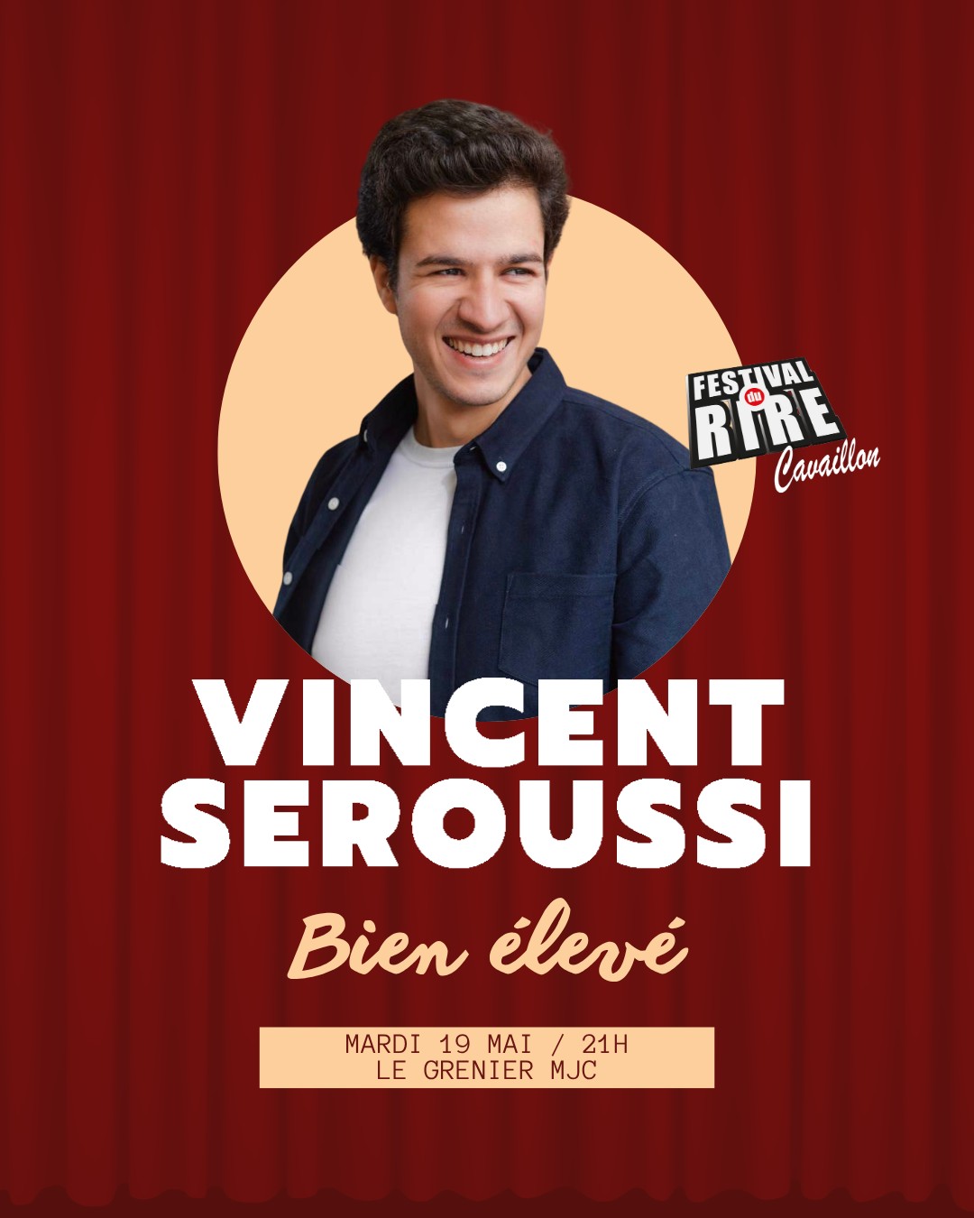 Poster of Vincent Seroussi Well Raised at the Cavaillon Comedy Festival 2026