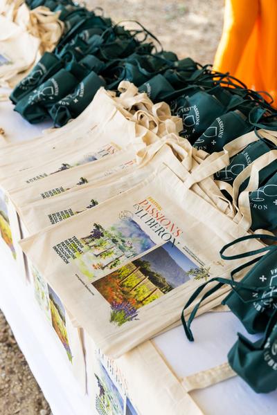 Bags and welcome materials for Festival Passions en Luberon at Château de Sannes