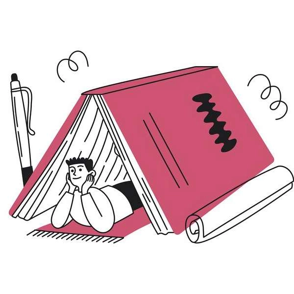 Reading in a cabin in Robion