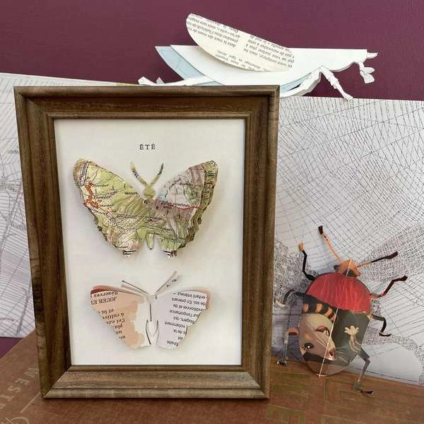 Paper-cut insects in Maubec