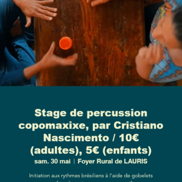 Copomaxix percussion workshop with Cristiano Nascimiento - Festival Voix Part