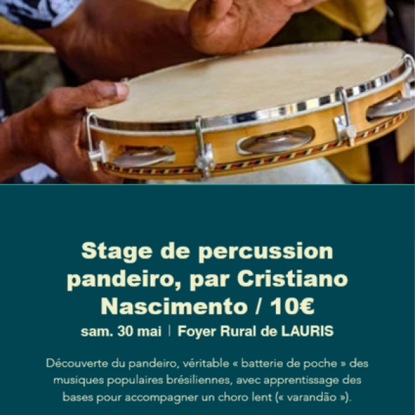 Pandeiro percussion workshop with Cristiano Nascimento - Festival Voix Part