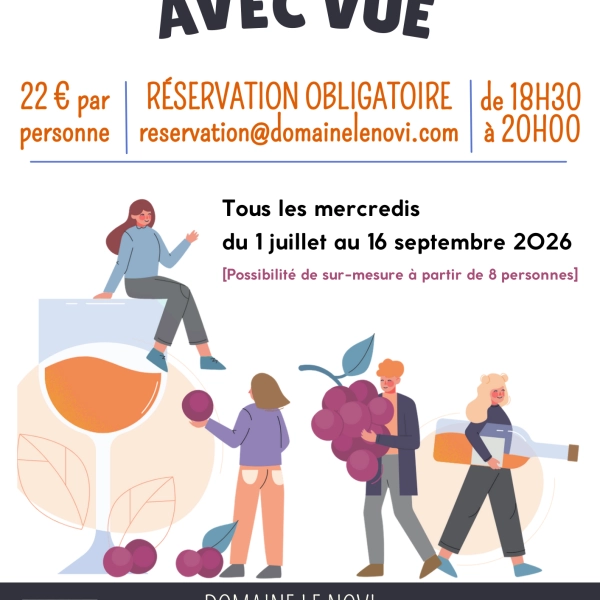 Apéro avec Vue  au Domaine Le Novi à La Tour d'Aigues - EN
