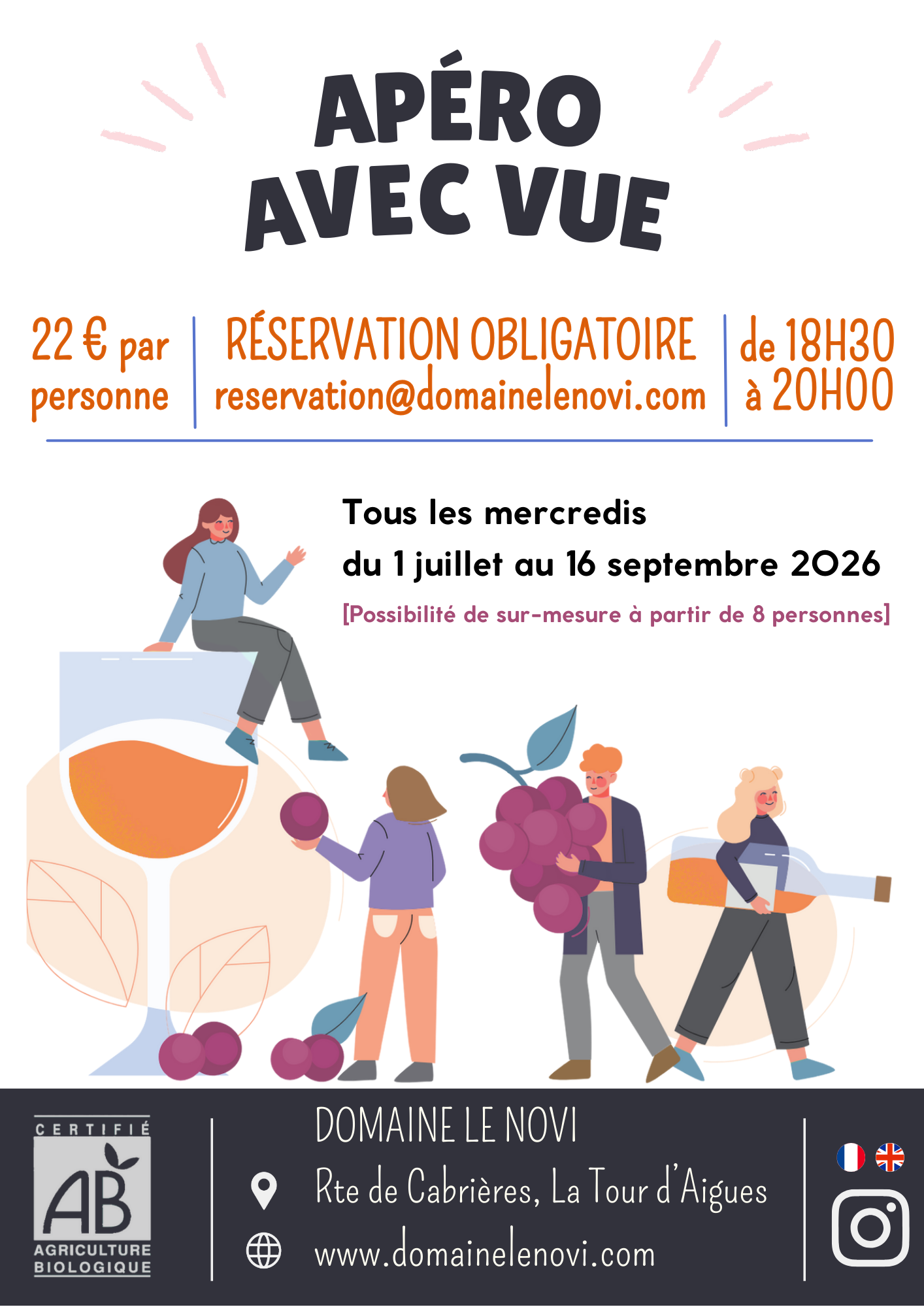 Apéro avec Vue at Domaine Le Novi in La Tour-d’Aigues