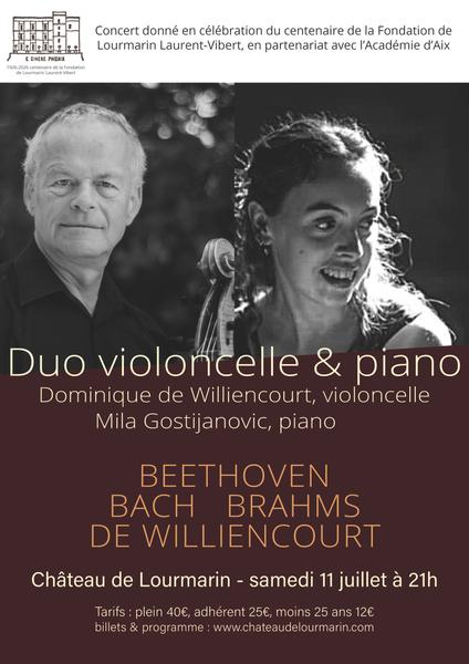 Poster for the opening gala concert of the Summer Music Festival at the Château de Lourmarin