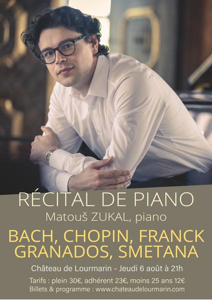 Poster for Matouš Zukal’s piano recital at the Château de Lourmarin