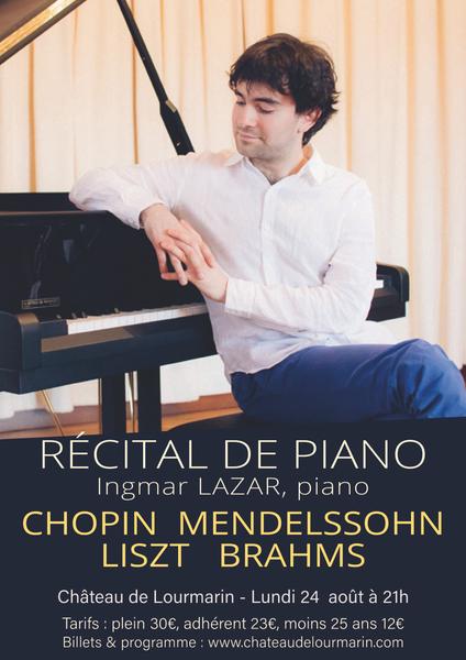 Poster for Ingmar Lazar’s piano recital at the Château de Lourmarin