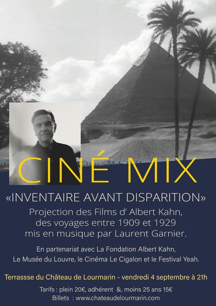 Poster for the cine-mix Inventaire avant disparition at the Château de Lourmarin