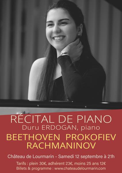 Poster for Duru Erdoğan’s piano recital at the Château de Lourmarin