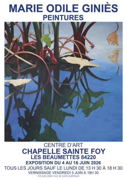 Poster for the exhibition of paintings and drawings by Marie-Odile Giniès at Beaumettes