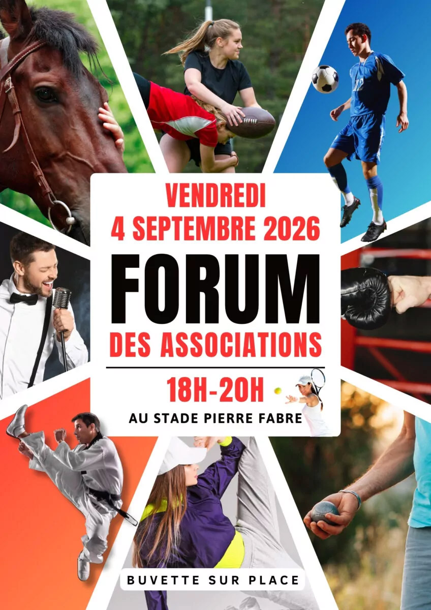 Poster of the Cheval-Blanc Associations Forum at the Pierre Fabre stadium