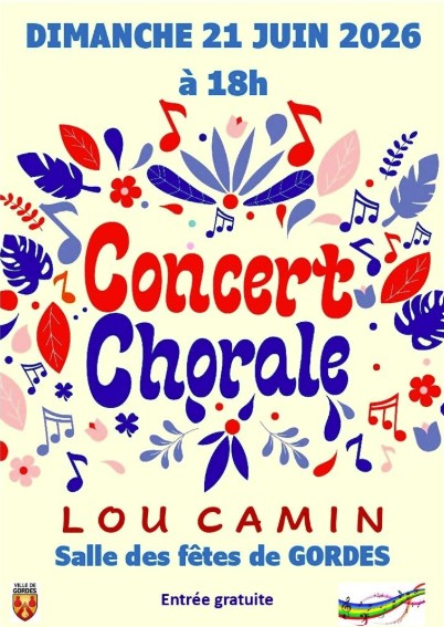 Lou Camin Choir Concert à Gordes Poster of the Lou Camin Choir concert at the Gordes village hall