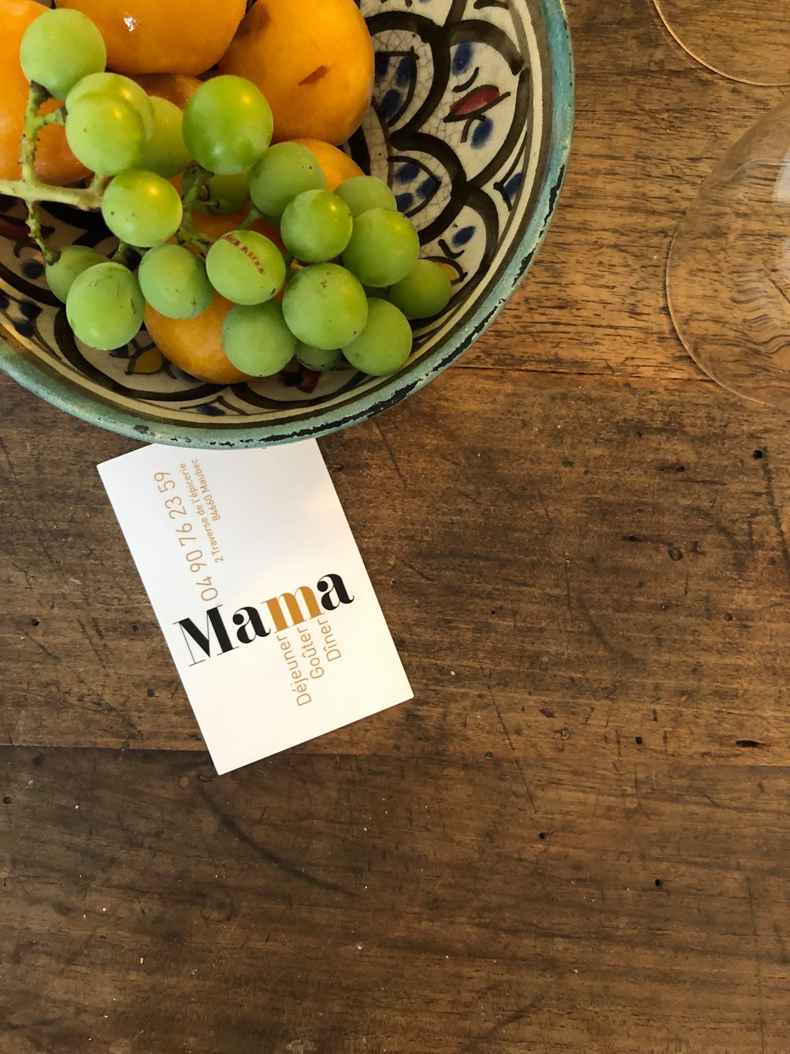 Homemade Mediterranean cuisine at MAMA restaurant in Maubec Homemade dish at MAMA restaurant in Maubec in the Luberon