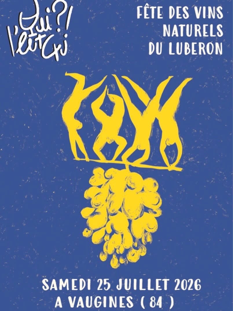 Affiche de la Luberon natural wine festival in Vaugines