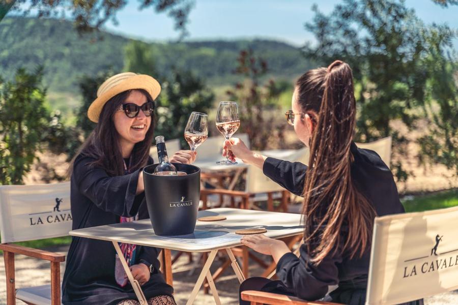 La Cavale terrace in the Luberon La Cavale terrace in Cucuron with views over the Luberon