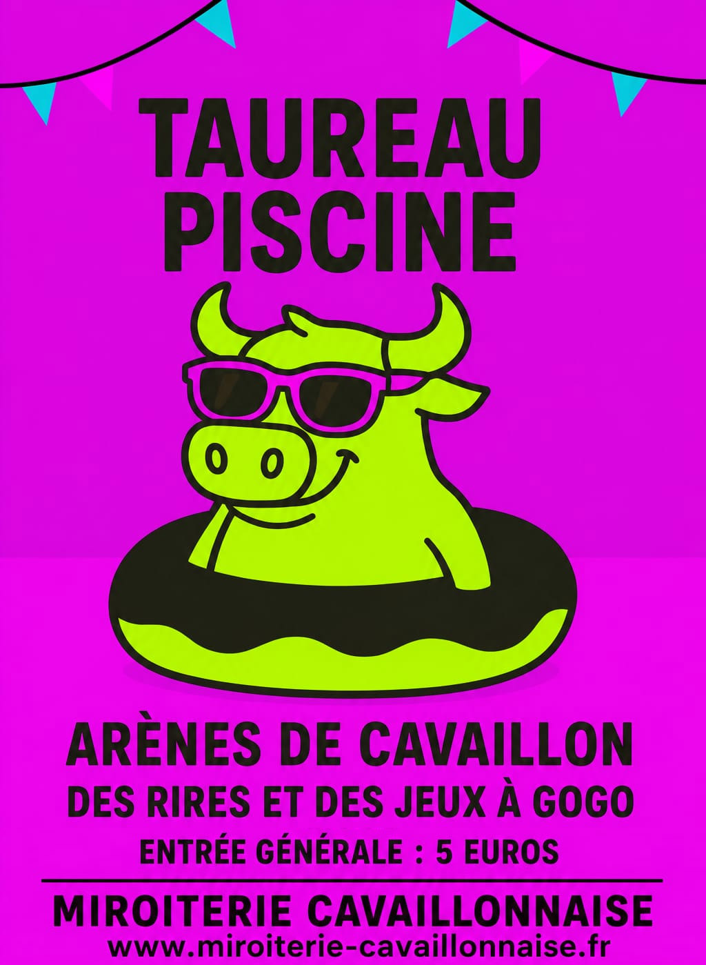 Taureaux Piscine at the Cavaillon arena Poster for the Taureaux Piscine at the Cavaillon arena