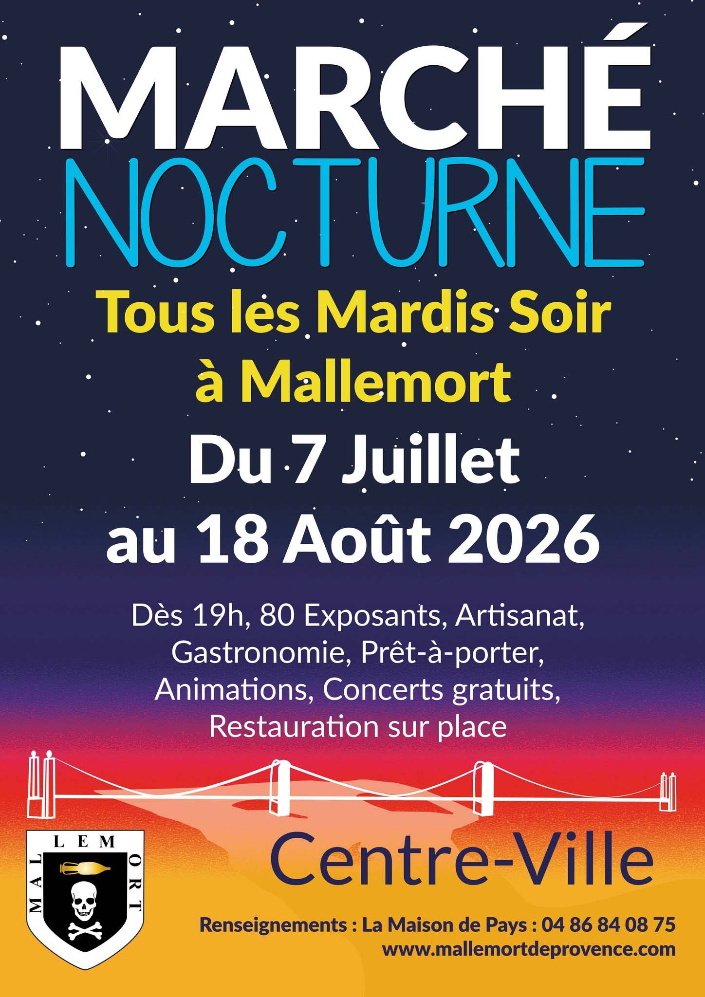Mallemort de Provence night market