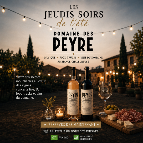 Pop’n Wine at Domaine des Peyre in Robion Pop’n Wine at Domaine des Peyre in Robion with white party, DJ, live singer, estate wines and food trucks