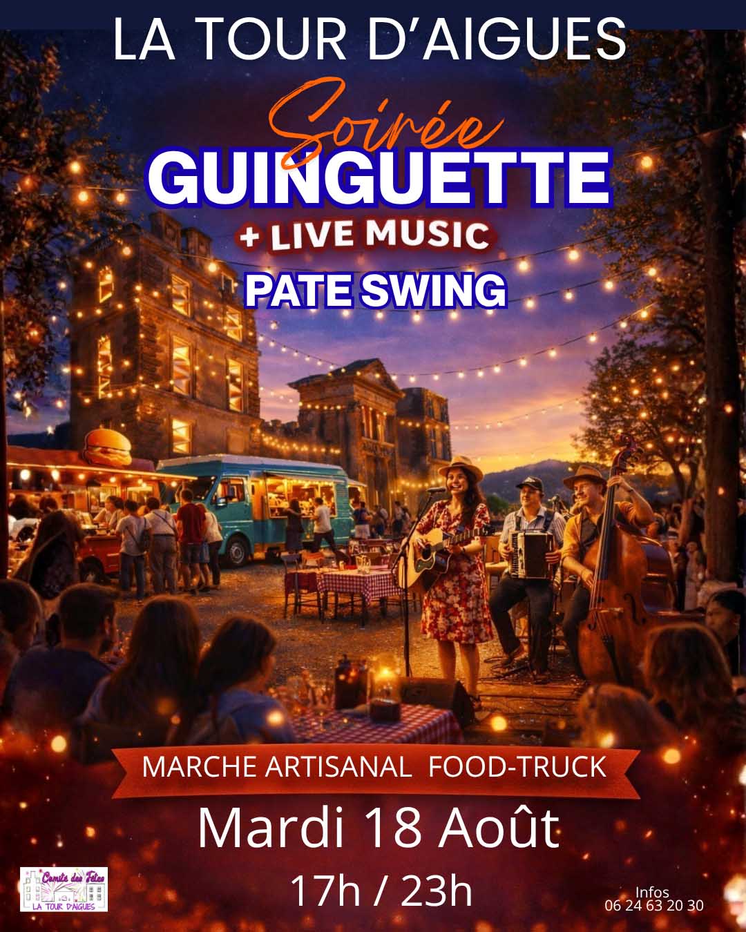 Evening craft market and guinguette in La Tour-d’Aigues