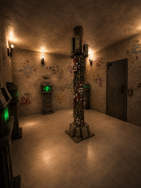 A family taking on challenges in the Last Adventures Action Game rooms in Les Taillades