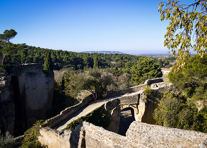 Former stone quarries and landscape of Les Taillades in the Luberon