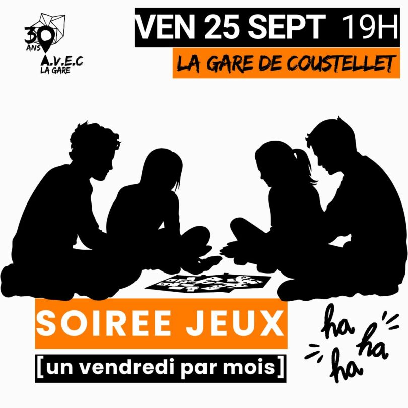 Poster for Games Night at La Gare de Coustellet