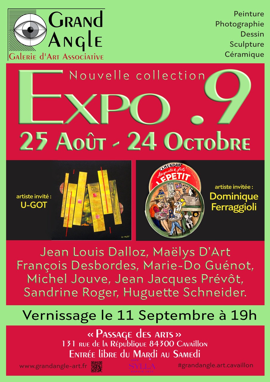 EXPO.9 at the Grand Angle Gallery in Cavaillon Affiche de l’exposition EXPO.9 at the Grand Angle Gallery in Cavaillon