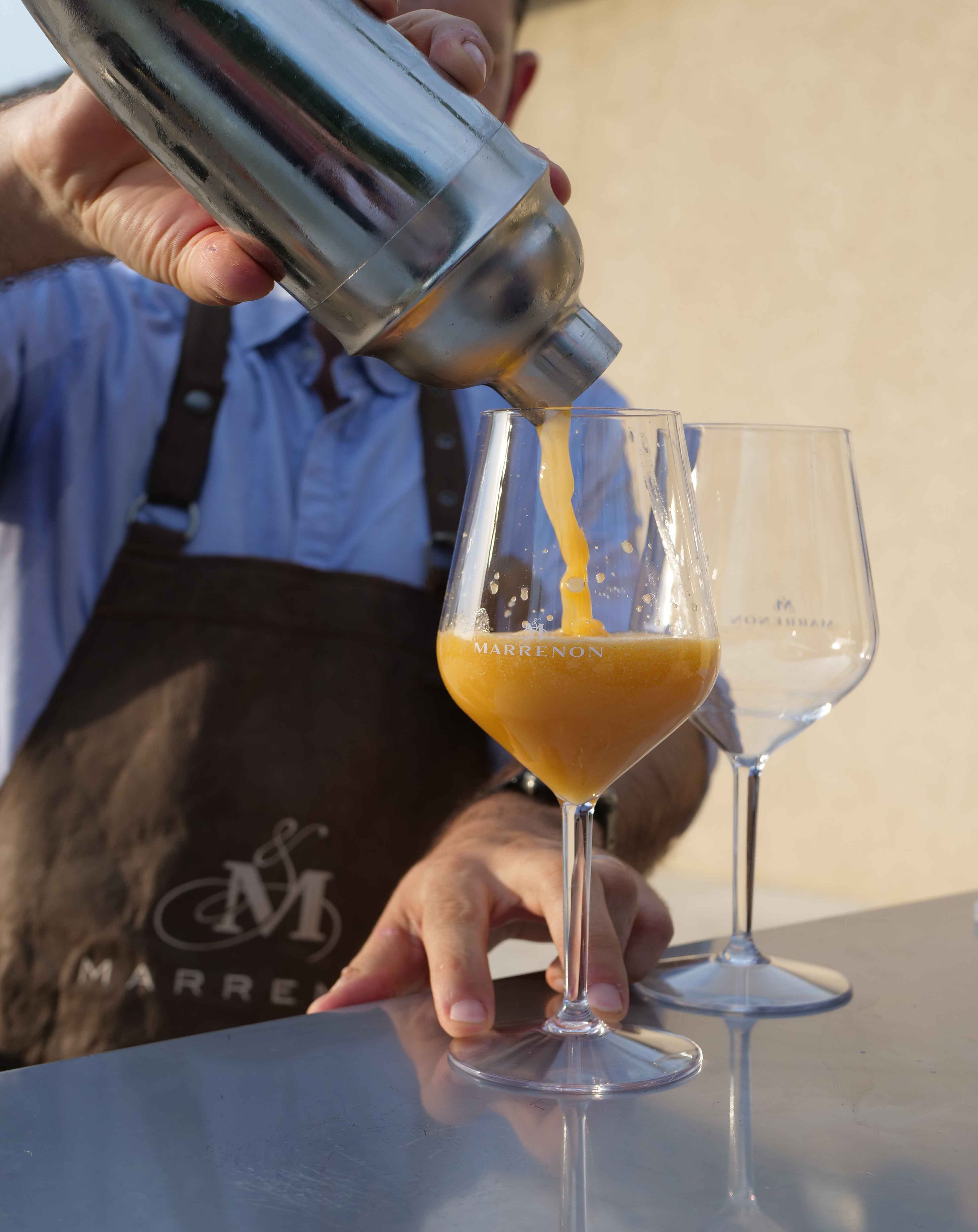 Wine and cocktail workshop at Domaine Marrenon