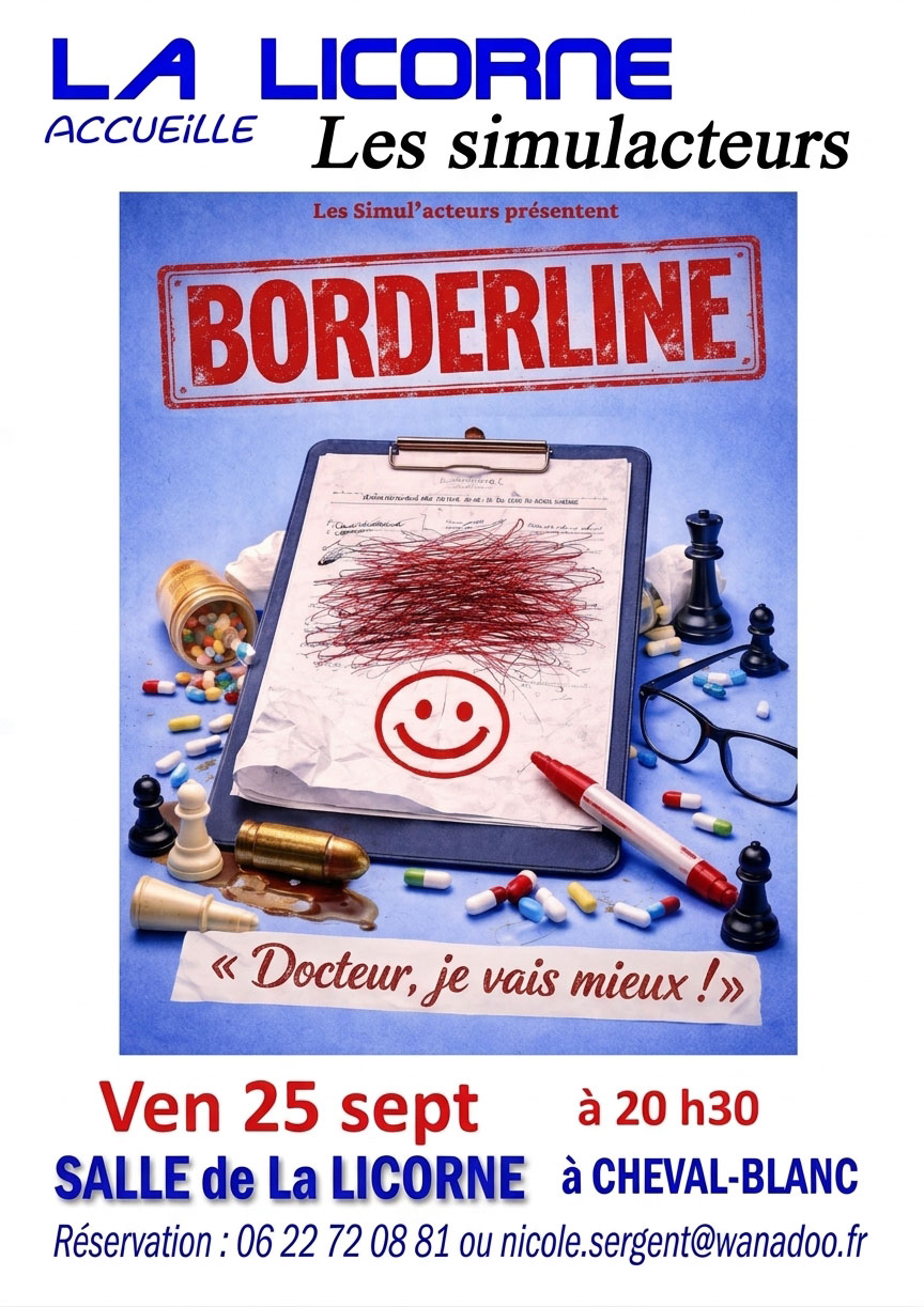 The Simul Poster of the Borderline show presented by the Simul