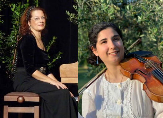 Nathalie Costecalde and Hélène Andréozzi in chamber music concert in Cavaillon