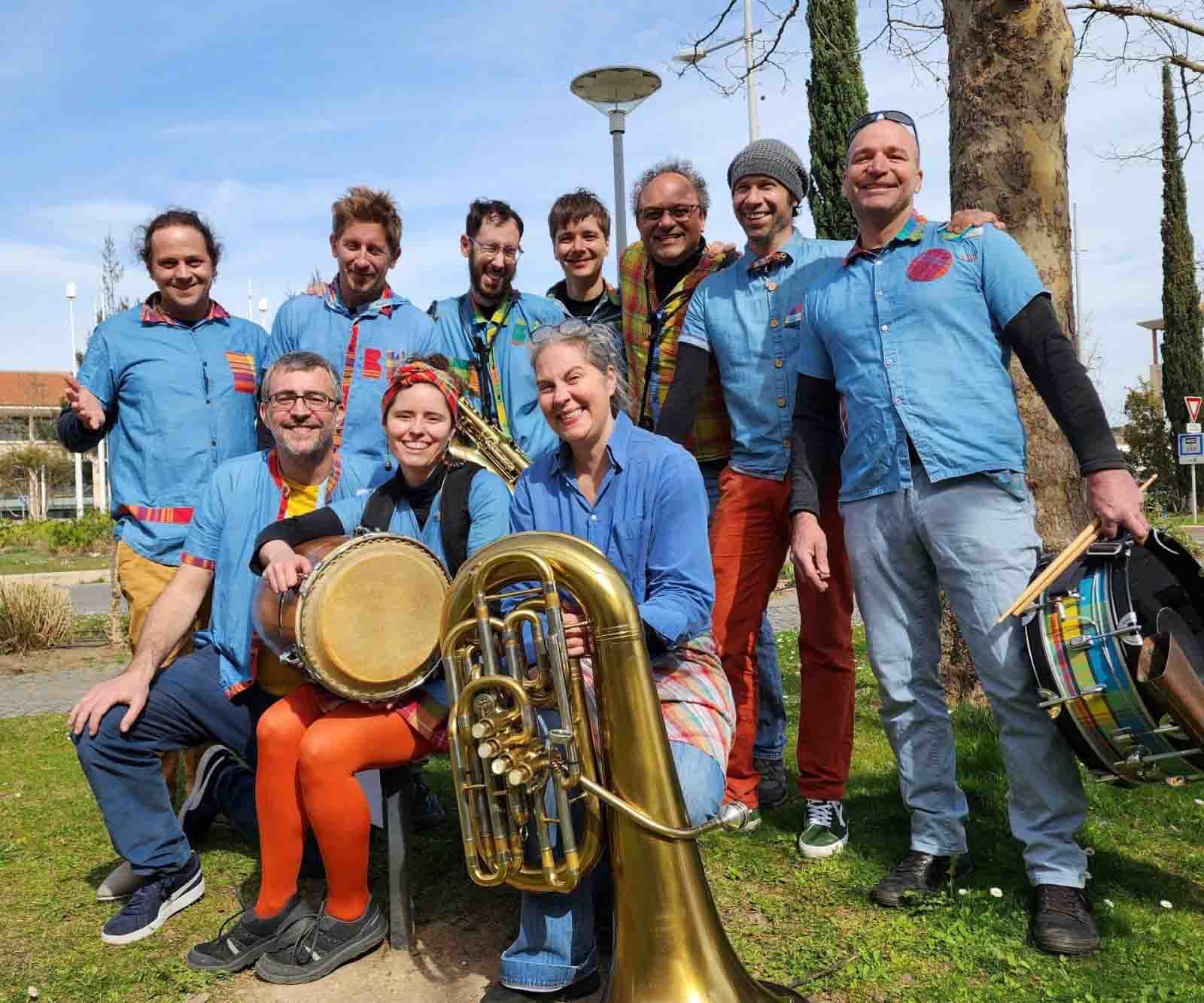 Brass Koulé concert at the Natural Colours Festival in Lauris Brass Koulé performing at the Natural Colours Festival in Lauris