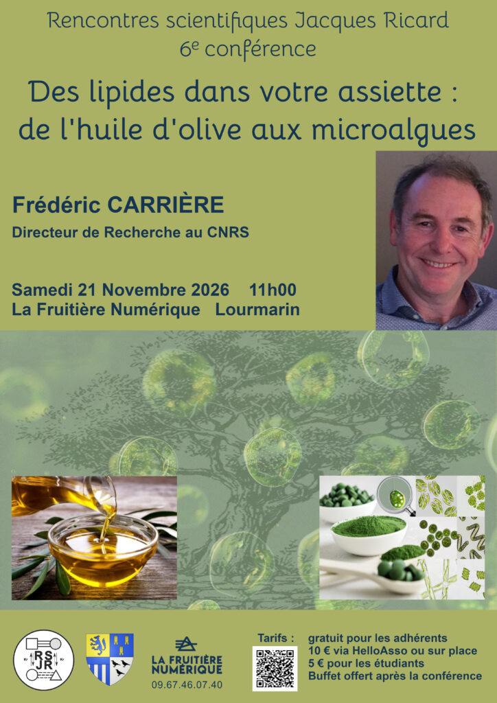 Conference: Lipids on your plate at La Fruitière Numérique in Lourmarin