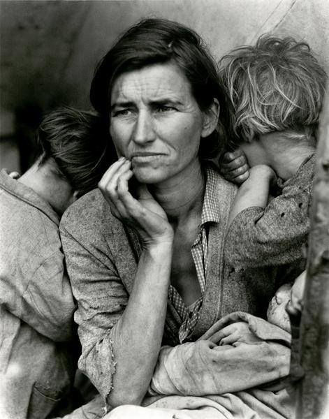 Photograph by Dorothea Lange presented in Cavaillon