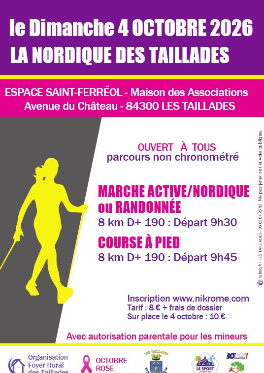 La Nordique des Taillades La Nordique des Taillades, active walking, nordic walking, hiking and running