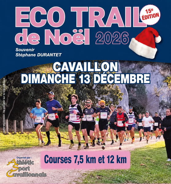 Affiche de l’Christmas Eco Trail 2026 à Cavaillon