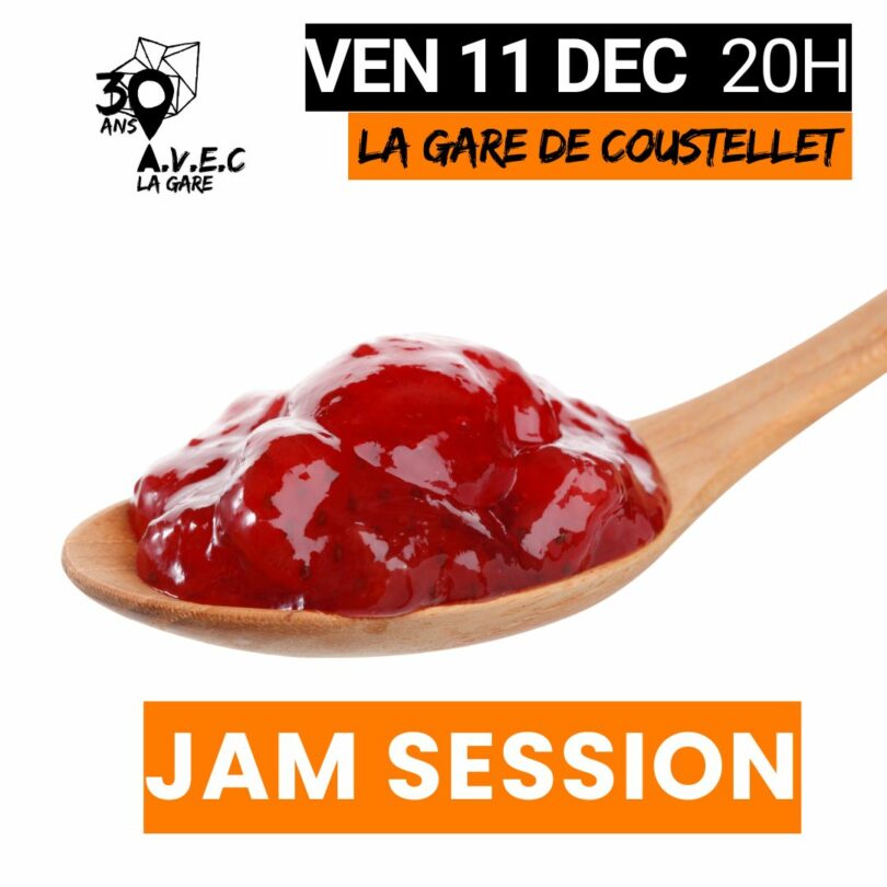 Poster for the Jam Session at La Gare de Coustellet on 11 December 2026