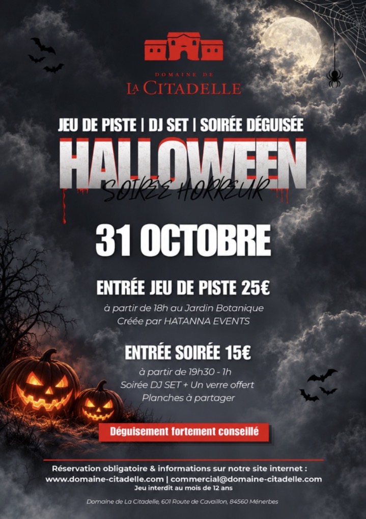 Halloween horror night at the Domaine de la Citadelle in Ménerbes