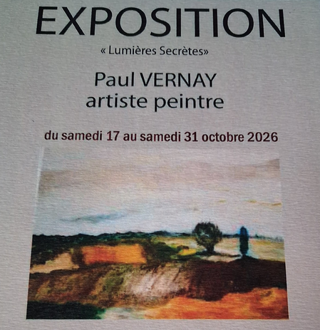 Poster for Secret Lights, a painting exhibition by Paul Vernay at Gordes Castle from 17 to 31 October 2026