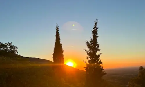 Coucher de soleil Oppède le vieux 
