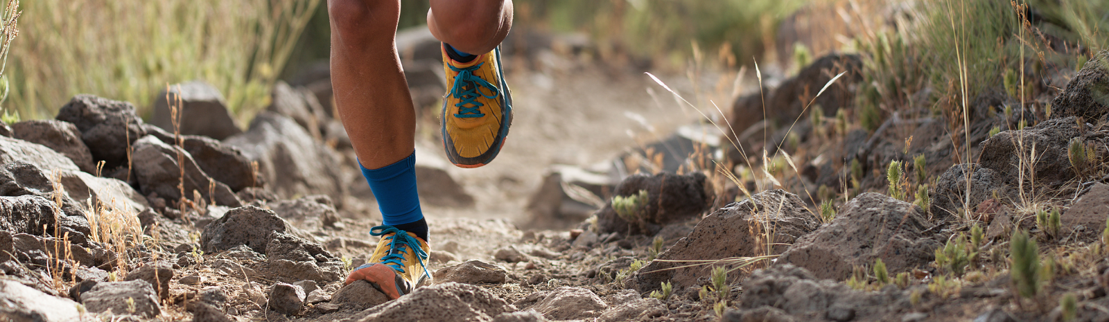 Trail runners on a nature path in the Luberon